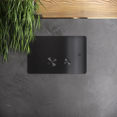 Hotbath Archie Plaque de commande POUR Geberit UP320/UP720 (non adaptée au porte-bloc WC) BGP Gunmetal brossé PVD