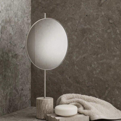 Blomus LAMURA Miroir de maquillage - marbre - hauteur 37cm - largeur 18cm - longueur 6cm - Mourning Dove