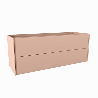 Mondiaz TENCE meuble sous-lavabo - 130x45x50cm - 2 tiroirs - découpe à droite - push to open - softclose - Rosee