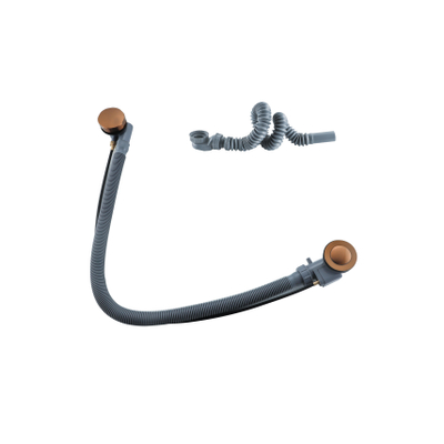 FugaFlow Eccelente Acces Ensemble vidage de baignoire - commande rotative - rallongé - cuivre brossé