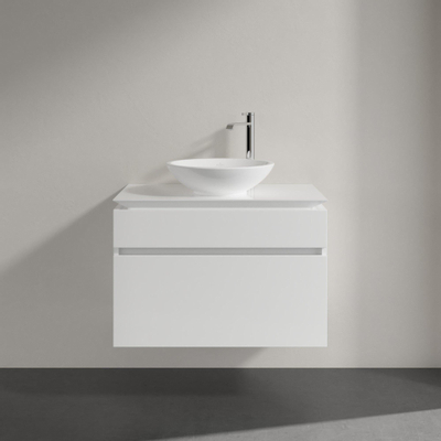 Villeroy & Boch Legato meuble sous-lavabo - 80x55cm - 2 tiroirs Blanc brillant