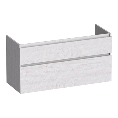 BRAUER Delight wastafelonderkast - 120x46x60cm - 2 softclose lades - greeploos - 2 sifon uitsparingen - Forest Seashell