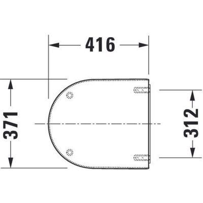 Duravit Starck 3 Vital WC-zitting - 41.6x37.1x4.6cm - Kunststof wit Glanzend TWEEDEKANS