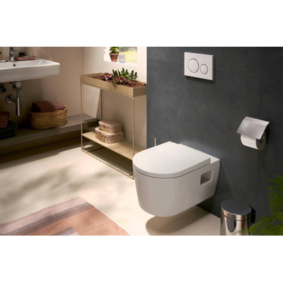 Hansgrohe EluPura Original S WC suspendu 54x36cm - sans rebord - AquaChannel Flush - abattant - céramique - blanc brillant