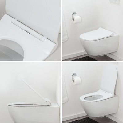 Tiger Veiros Abattant de toilette avec couvercle Thermoplast Blanc