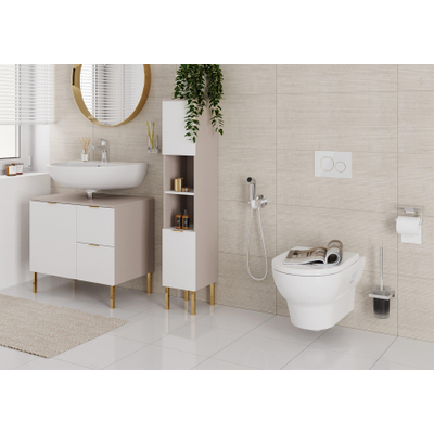 Hansgrohe Bidet - handdouche - 1jet S - ecosmart - voor koud water - met porter en doucheslang - 125 cm - chroom