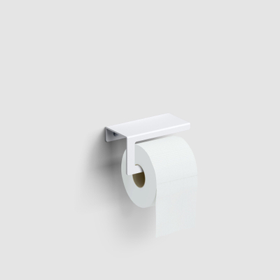 Clou Fold porte-rouleau de papier toilette sans couvercle modèle courbé blanc mat