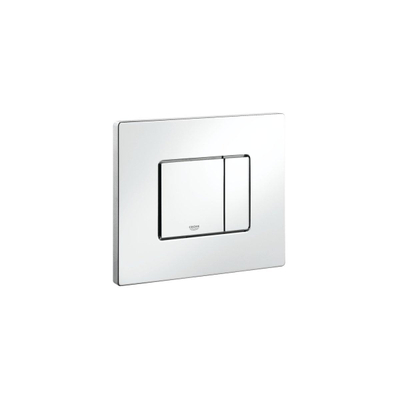 QeramiQ Dely Swirl Toiletset - 36.5x53cm - Grohe Rapid inbouwreservoir - 35mm zitting - witte bedieningsplaat - rechthoekige knoppen - mat zwart