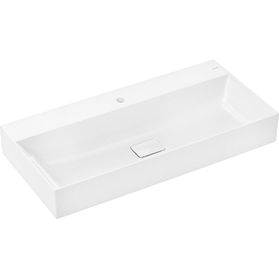 Hansgrohe Xevolos E wastafel - 100x48x14cm - 1 kraangat - opzet - smartclean - wit
