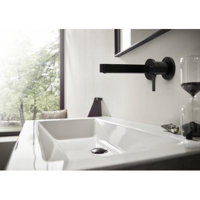 Hansgrohe Finoris afdekset wastafelkraan 165mm met plug mat wit