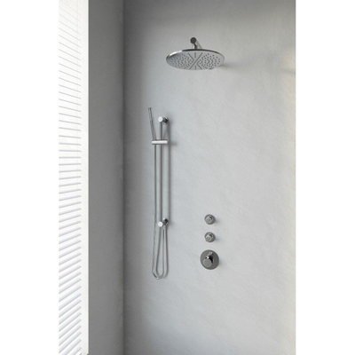 Brauer Chrome Edition Set de douche à encastrer thermostatique avec partie encastrable douche de tête 30cm bras mural douchette stick et barre de douche Chrome