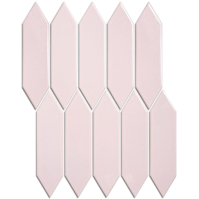 La Mosaic Factory Paris carreau mosaïque - 25,5x31,5cm - carrelage mural - Hexagone/Hexagone - Porcelaine Rose Brillant