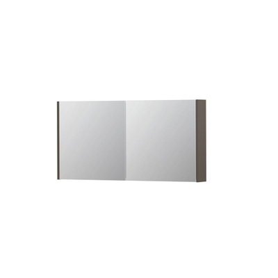 INK SPK1 spiegelkast – 120x60x14 cm – 2 deuren, dubbelzijdige spiegeldeuren – Mat taupe
