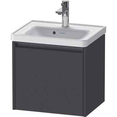 Duravit Ketho.2 Wastafelonderbouwkast - met 1 lade - 48.4x37.5x44cm - met greep antraciet - grafiet supermat