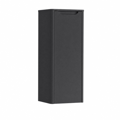 H&R badmeubelen Juice Halfhoge Kast - 40x35x100cm - met ronde hoeken - 1 deur - linksdraaiend - antraciet mat