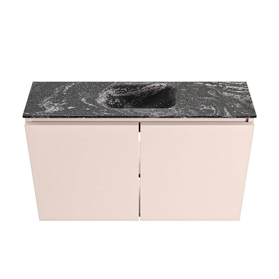 MONDIAZ TURE-DLUX 80cm toiletmeubel Rosee. EDEN wastafel Lava positie midden. Met 1 kraangat.