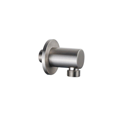 FugaFlow Eccelente Acces Ensemble de douche de pluie encastré - rond - thermostatique - bras mural - barre coulissante - pomme de tête 25 cm - douchette ronde - flexible lisse - Acier inoxydable brossé PVD (RVS)