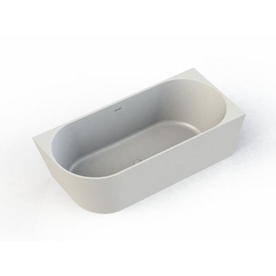 Arcqua Pinto baignoire îlot semi-encastrée 170x73cm mat blanc droite