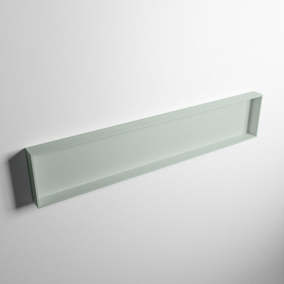 Mondiaz Easy nis 29.5x149.5x8cm voor Inbouw/opbouw 1 open vak Solid surface Greey/Greey