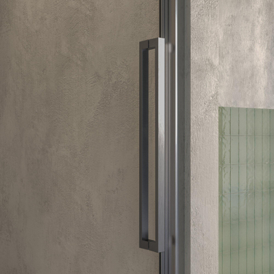 BRAUER Galactic Nisdeur - 120x200 - 2-delig schuif - helder glas - omkeerbaar - incl. glascoating - geborsteld RVS PVD