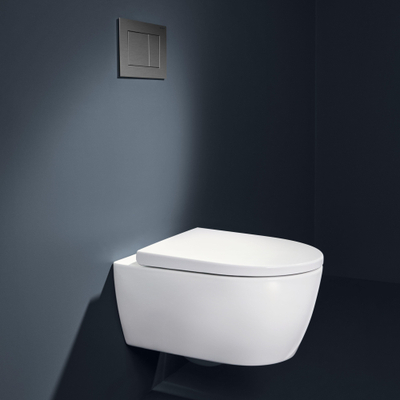 Geberit iCon Pack WC - 53x35cm - à fond creux - sans bride - TurboFlush - KeraTect - Abattant WC à fermeture douce et à démontage rapide - brillant blanc