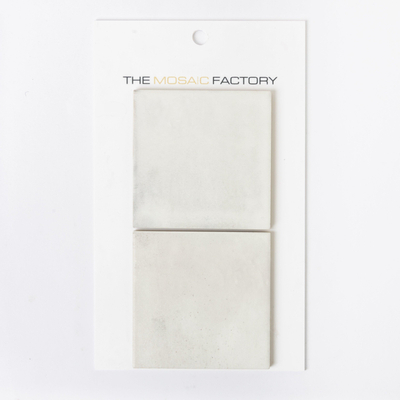 ÉCHANTILLON The Mosaic Factory Kasba Carrelage mosaïque - 9.7x9.7x0.65cm - Carrelage sol et mural - pour intérieur et extérieur carré - porcelaine Mat White