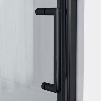 Marenza Neptune 6211 Porte de douche - 80x200cm - profilé - verre de sécurité - anti-calcaire - noir mat