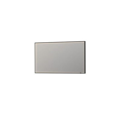 Ink spiegels miroir sp19 rectangle dans un cadre en acier avec chauffage à led. couleurs changeantes. dimmable et interrupteur 80x140cm noir mat