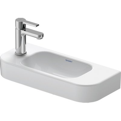 Duravit HappyD 2 Lave-mains 50x22cm avec trou de robinet gauche et trop-plein blanc