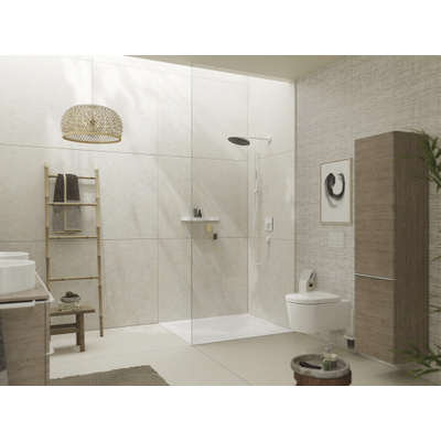 Hansgrohe Xelu Q Armoire haute - 165x40x35cm - 2 portes - poignée blanc mat - fermeture amortie - charnière à droite - natural oak