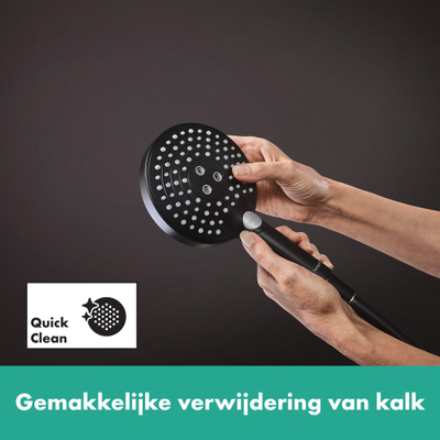 Hansgrohe Raindance Select S douchette - 12cm - rond - powderrain - noir mat