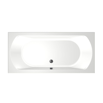 Xenz Lagoon Duobad - 190x90x53 - afvoer Midden - acryl - wit
