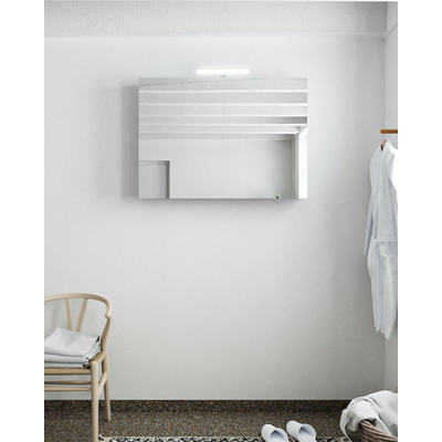 Mondiaz CUBB armoire de toilette – 100 x 70 x 18 cm – 2 portes – Cale (gris clair)
