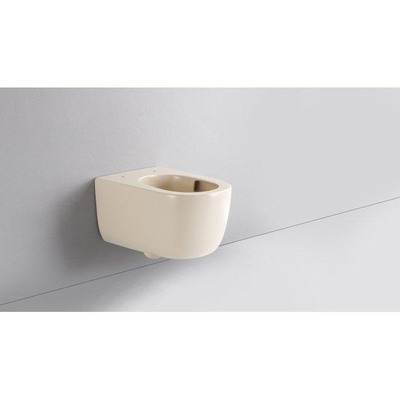 QeramiQ Dely Swirl Ensemble de toilette - réservoir encastré QeramiQ Flush - abattant 35mm - plaque de commande en pierre naturelle marbre blanc - boutons ronds - beige