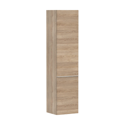 Hansgrohe Xelu Q Armoire haute - 165x40x35cm - 2 portes - poignée blanc mat - fermeture amortie - charnière à droite - natural oak