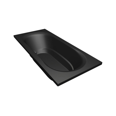 Xenz Martinique ligbad - 180x80cm - met overloop - zonder afvoer - Acryl Ebony mat -licht beschadigd- OUTLET UDEN