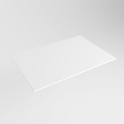 Mondiaz TOP 23 Topblad - 40x23.5x0.9cm - geschikt voor afdekplaat - Solid surface - Talc