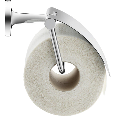 Duravit Starck T Toiletrolhouder - met klep - hoogglans chroom