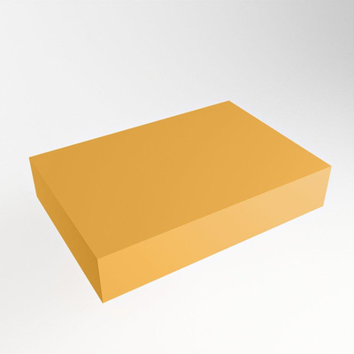 Mondiaz TOP 41 Topblad - 40x41x12cm - geschikt voor afdekplaat - Solid surface - Ocher