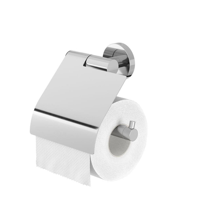 Tiger Boston Toiletrolhouder - met klep - gepolijst RVS SHOWROOMMODEL
