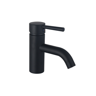 Fortifura Calvi Wastafelkraan - 14.8cm - opbouw - mat zwart -licht beschadigd- OUTLETSTORE