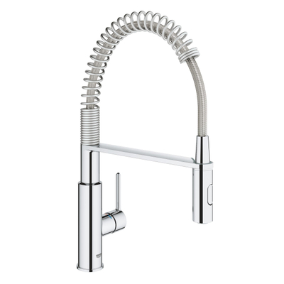 GROHE Get Keukenkraan - hoog - 2 straalsoorten - met profesionele handdouche - chroom