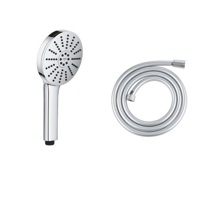 GROHE Silverflex Ensemble de douchette - flexible de douche 175 cm - lisse - douchette ronde - chrome