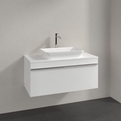 Villeroy & Boch Venticello Meuble sous lavabo 95.7x50.2x43.6cm avec 1 tiroir pour lavabo à poser central blanc brillant