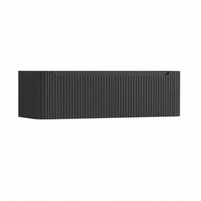 H&R Badmeubelen Juice Wastafelonderkast - 140x45x40cm - afgeronde hoeken - 3D-front - 2 lades - geïntegreerde greep - antraciet mat