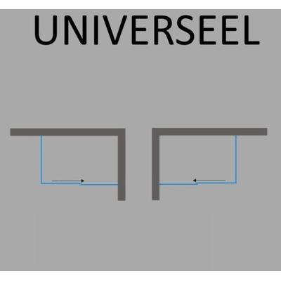 Wiesbaden Pared cabine met 1 schuifdeur 120x90x200cm 8 mm nano helder glas/chroom