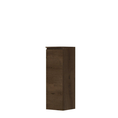 INK Fineer Badkamerkast - 35x37x106cm - 1 deur - Links en rechtsdraaiend - greeploos - MDF - chocolate