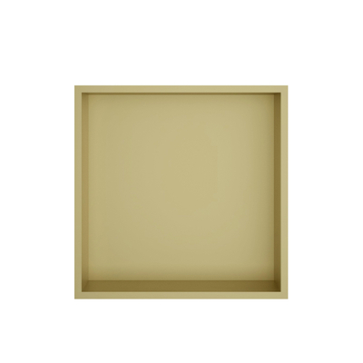 Hotbath &MORE Inbouwbox of inbouwnis - 30x30x10 - PVD - geborsteld messing (goud)