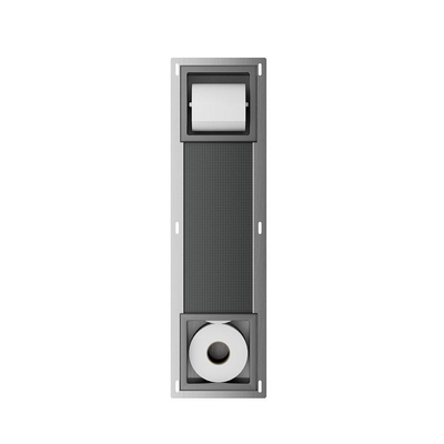 Xellanz Rocko porte-rouleau de toilette sans couvercle et porte-rouleau de réserve encastré gunmetal