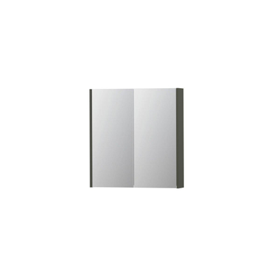 INK SPK2 spiegelkast – 70x74x14 cm – 2 deuren, dubbelzijdige spiegeldeuren – Beton mat